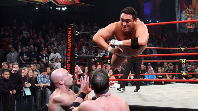 650full aj styles vs. samoa joe vs. christopher daniels tna unbreakable 2005