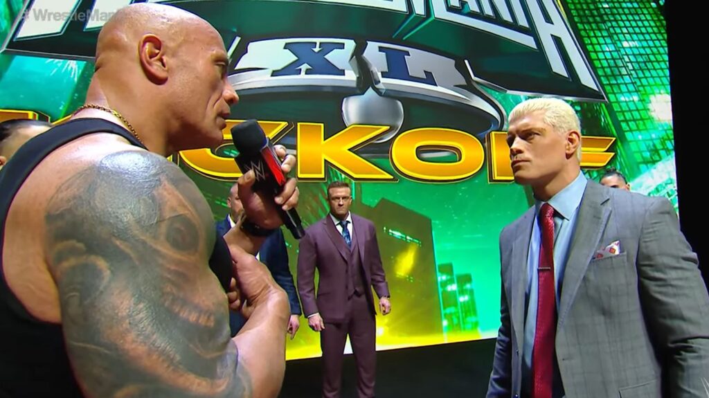 roman reigns the rock cody rhodes wwe wrestlemania 404339945139693819578